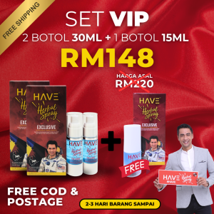 HAVE HERBAL SPRAY SET VIP - 2 BOTOL 30ML + 1 BOTOL 15ML